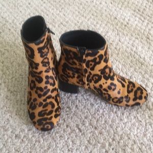 Leopard print boots
